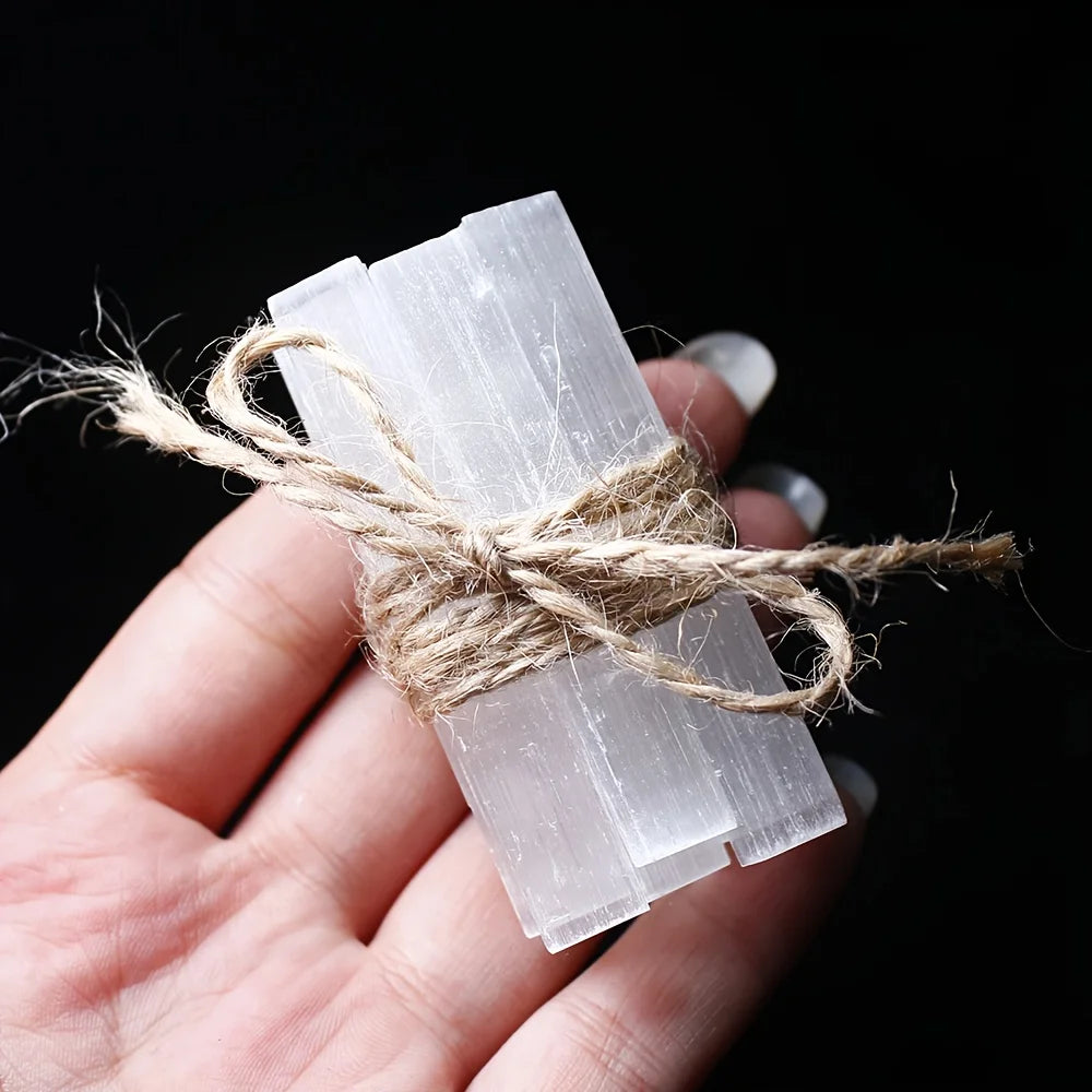Selenite Wand Chips | Raw Crystal Sticks for Cleansing & Ritual