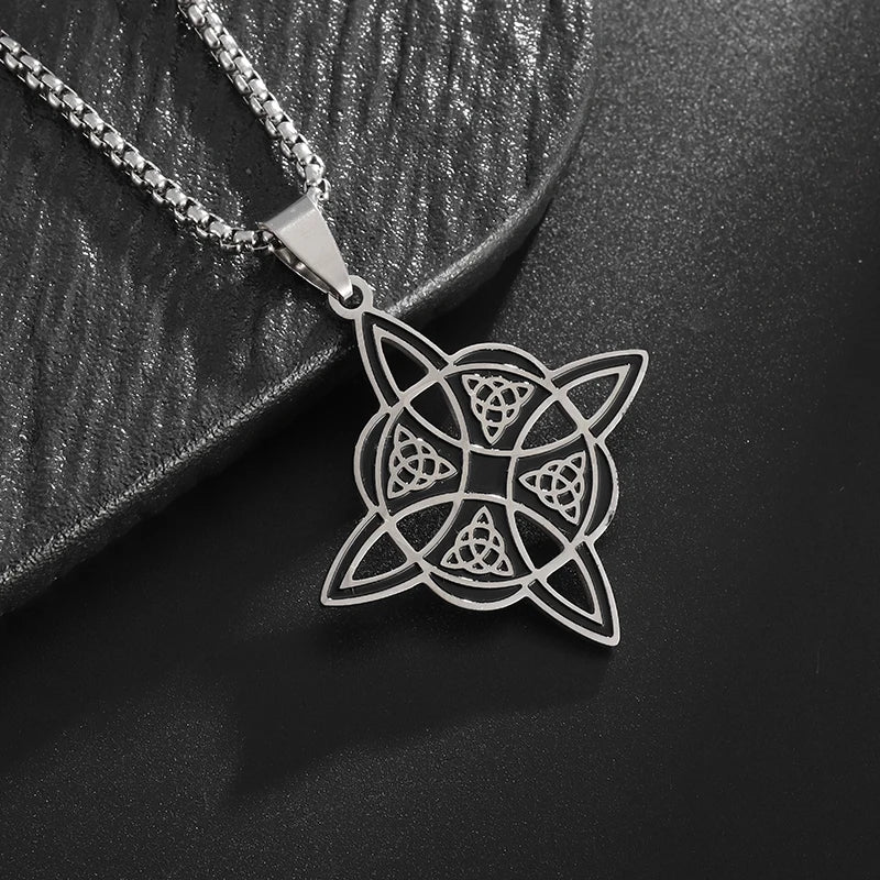 Celtic Trinity Knot Necklace | Stainless Steel Witch's Knot Pendant