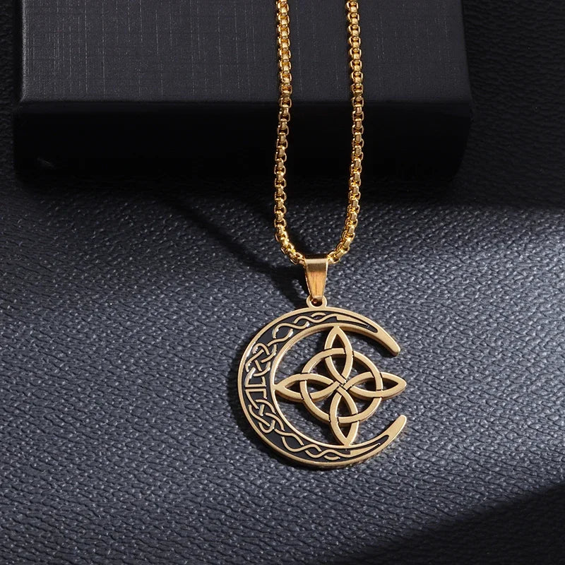 Celtic Trinity Knot Necklace | Stainless Steel Witch's Knot Pendant