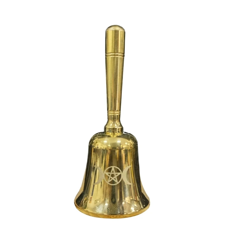 Triple Moon Altar Bell | Metal Ritual Bell for Witchcraft, Meditation & Tarot