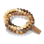 Amethyst Crystal Bracelet Stack | Natural Stone Multi-Layer Healing Bracelet for Women