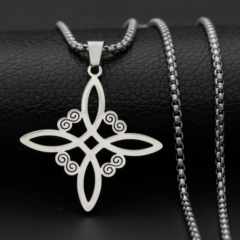 Celtic Trinity Knot Necklace | Stainless Steel Witch's Knot Pendant
