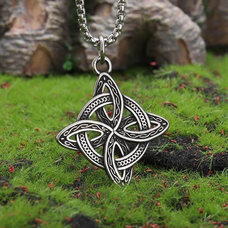 Celtic Trinity Knot Necklace | Stainless Steel Witch's Knot Pendant