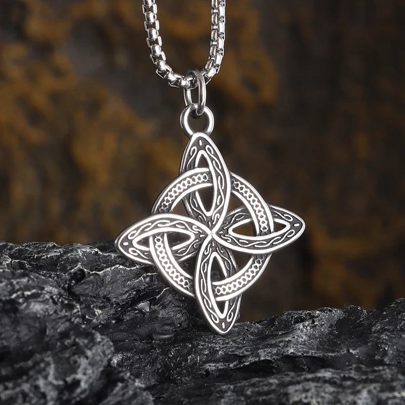 Celtic Trinity Knot Necklace | Stainless Steel Witch's Knot Pendant