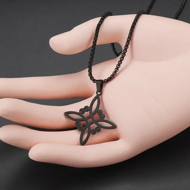 Celtic Trinity Knot Necklace | Stainless Steel Witch's Knot Pendant