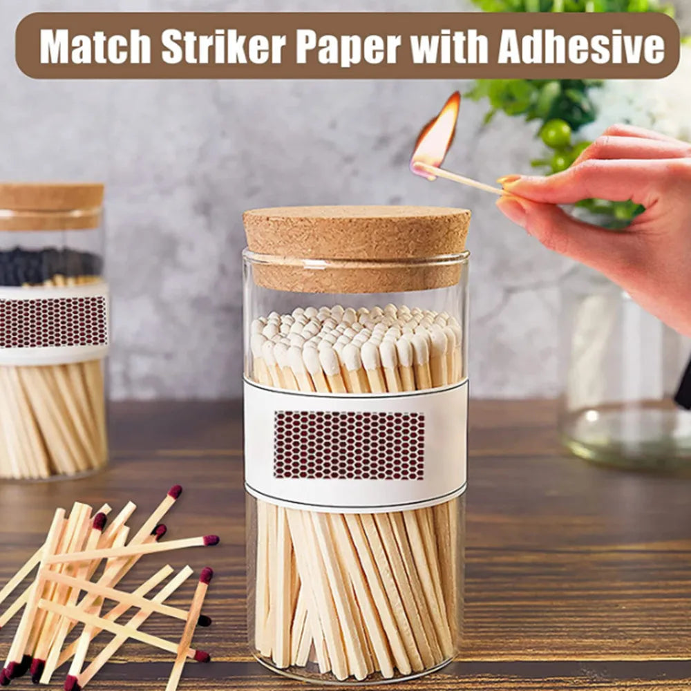 14-Pack Match Striker Strips | Self-Adhesive Phosphorus Paper for Ritual Candles & Spell Jars