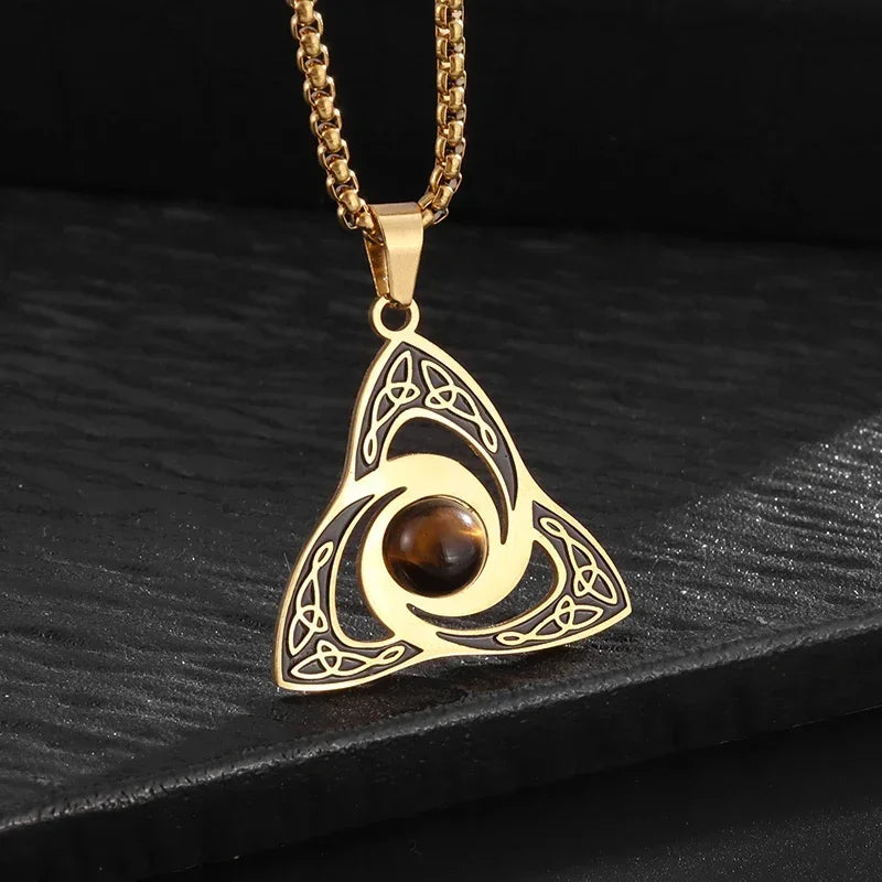 Celtic Trinity Knot Necklace | Stainless Steel Witch's Knot Pendant