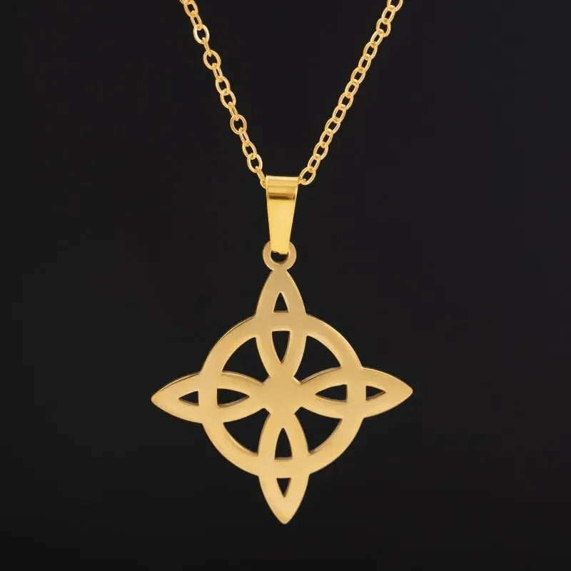 Celtic Trinity Knot Necklace | Stainless Steel Witch's Knot Pendant
