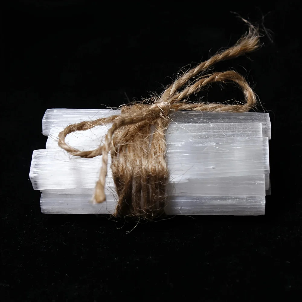 Selenite Wand Chips | Raw Crystal Sticks for Cleansing & Ritual