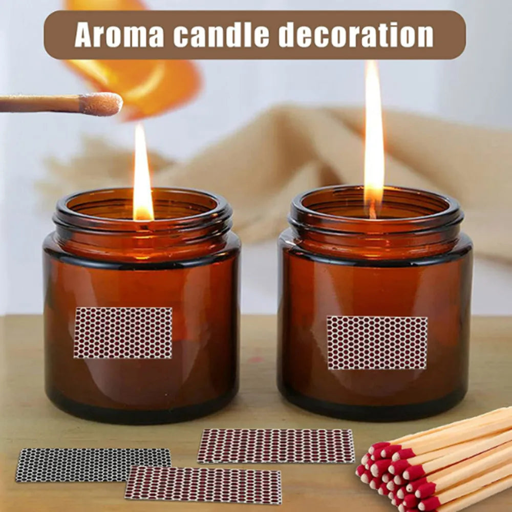14-Pack Match Striker Strips | Self-Adhesive Phosphorus Paper for Ritual Candles & Spell Jars