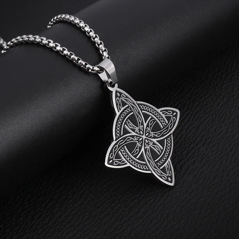 Celtic Trinity Knot Necklace | Stainless Steel Witch's Knot Pendant