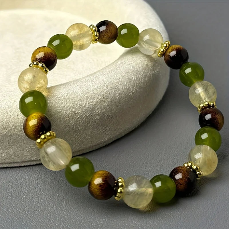 Tiger's Eye & Citrine Healing Bracelet | Hormone Balance & Vitality