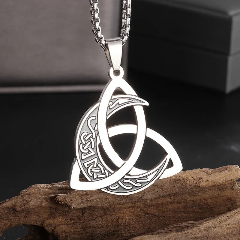 Celtic Trinity Knot Necklace | Stainless Steel Witch's Knot Pendant