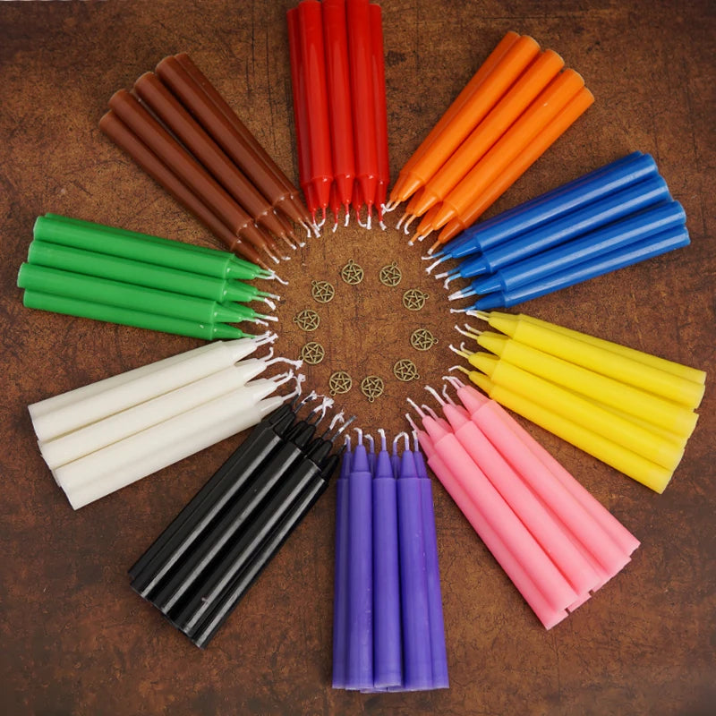 10-Pack Spell Candles | Colored Chime Candles for Rituals, Meditation & Witchcraft