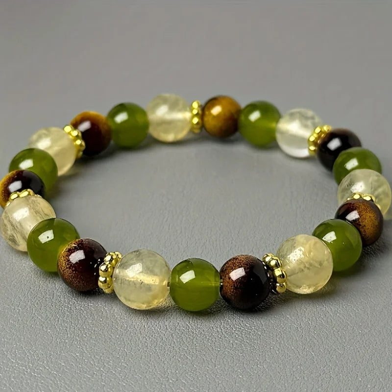 Tiger's Eye & Citrine Healing Bracelet | Hormone Balance & Vitality