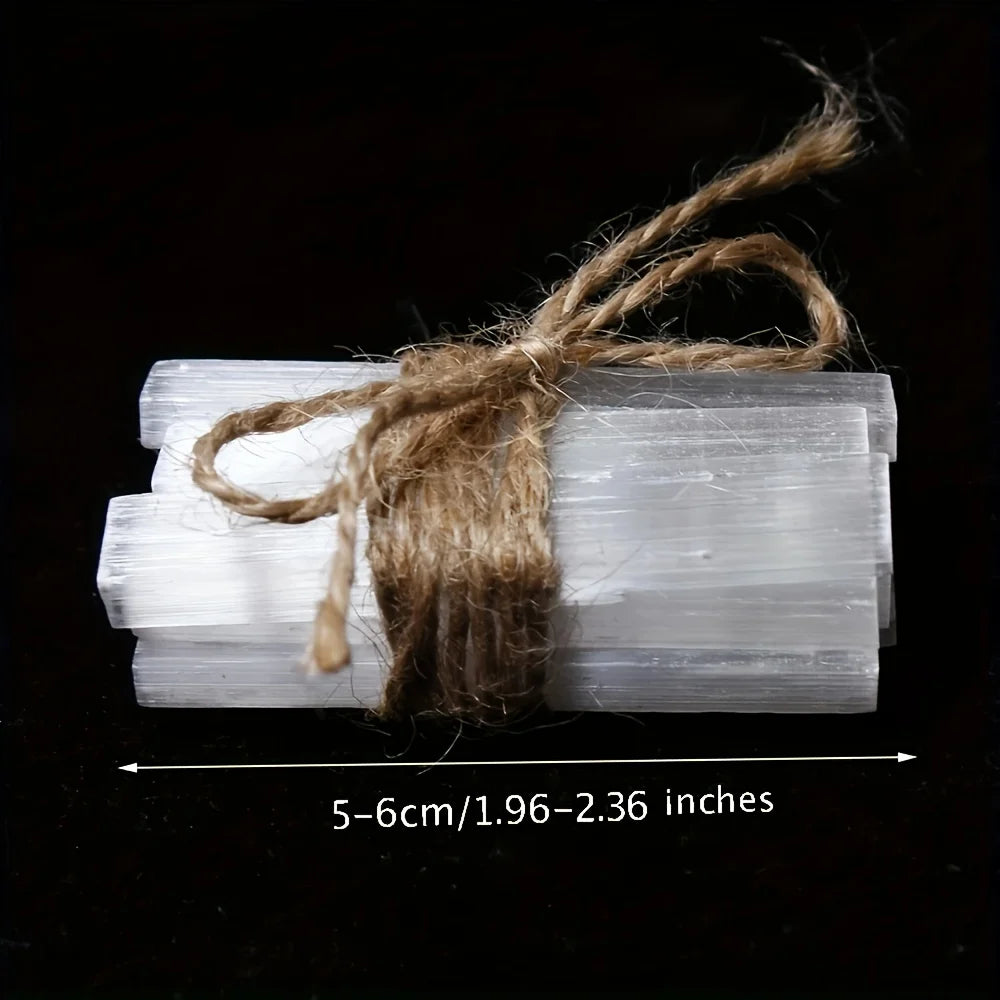 Selenite Wand Chips | Raw Crystal Sticks for Cleansing & Ritual