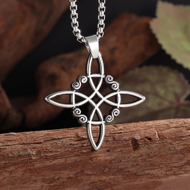 Celtic Trinity Knot Necklace | Stainless Steel Witch's Knot Pendant