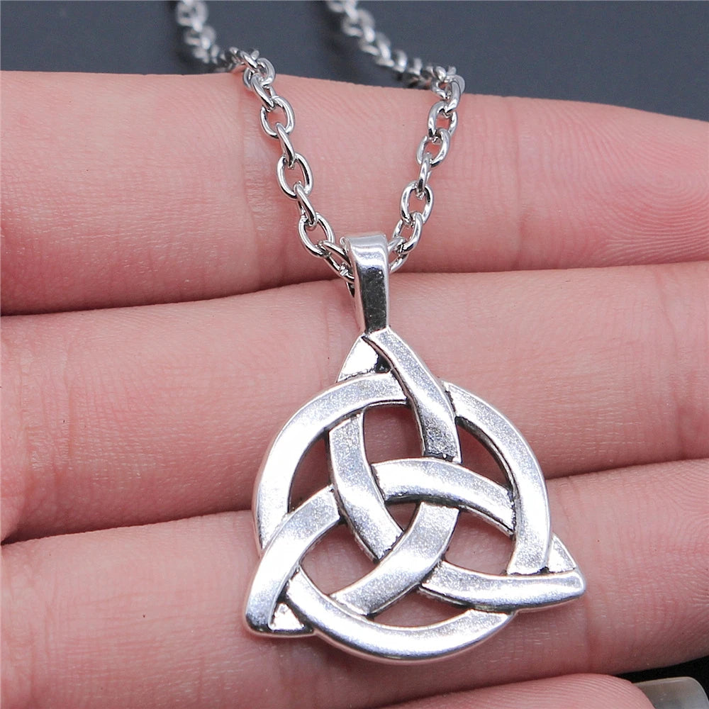 Triquetra Trinity Knot Necklace | Celtic Witch Amulet Pendant