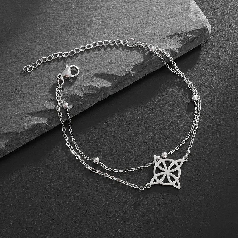 Celtic Trinity Knot Necklace | Stainless Steel Witch's Knot Pendant