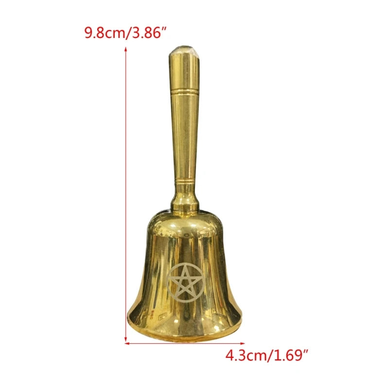 Triple Moon Altar Bell | Metal Ritual Bell for Witchcraft, Meditation & Tarot