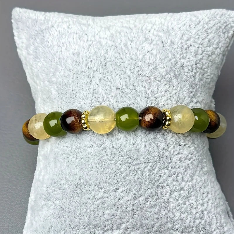 Tiger's Eye & Citrine Healing Bracelet | Hormone Balance & Vitality