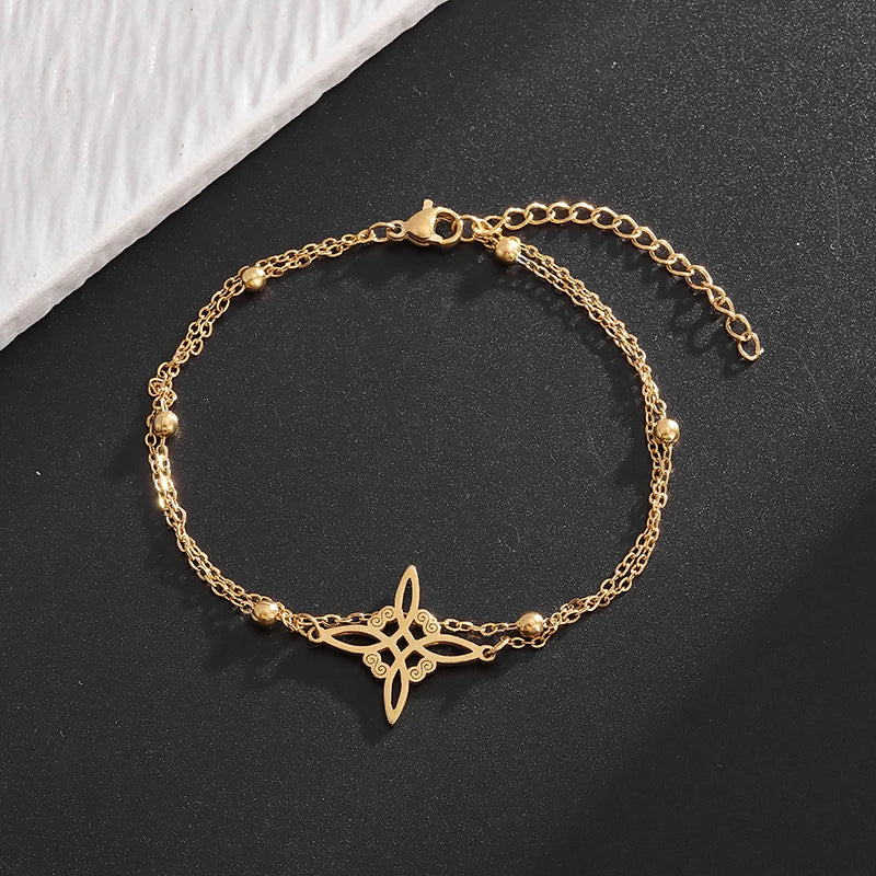 Celtic Trinity Knot Necklace | Stainless Steel Witch's Knot Pendant
