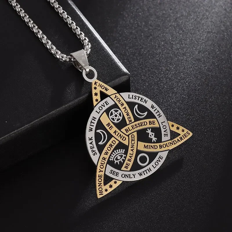 Celtic Trinity Knot Necklace | Stainless Steel Witch's Knot Pendant