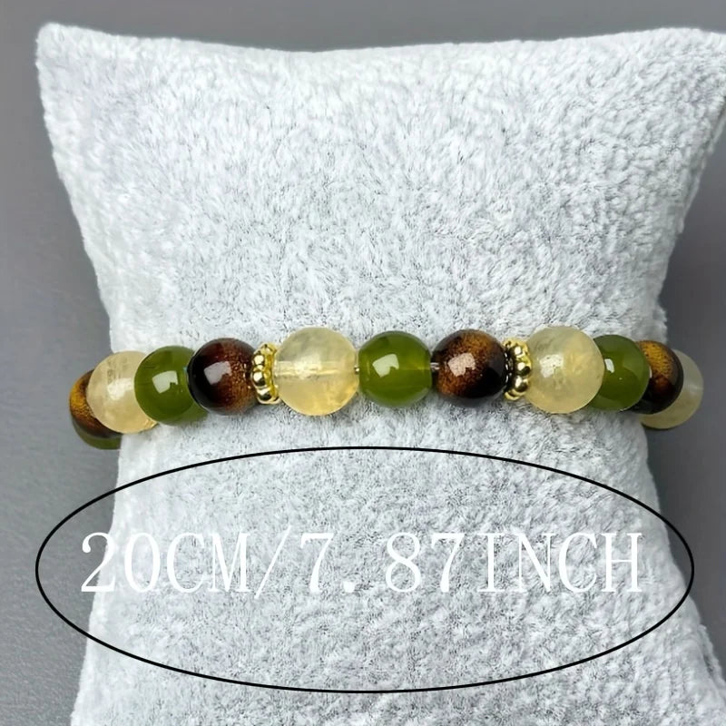 Tiger's Eye & Citrine Healing Bracelet | Hormone Balance & Vitality