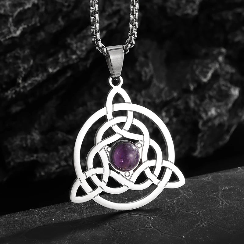 Celtic Trinity Knot Necklace | Stainless Steel Witch's Knot Pendant