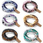 Amethyst Crystal Bracelet Stack | Natural Stone Multi-Layer Healing Bracelet for Women