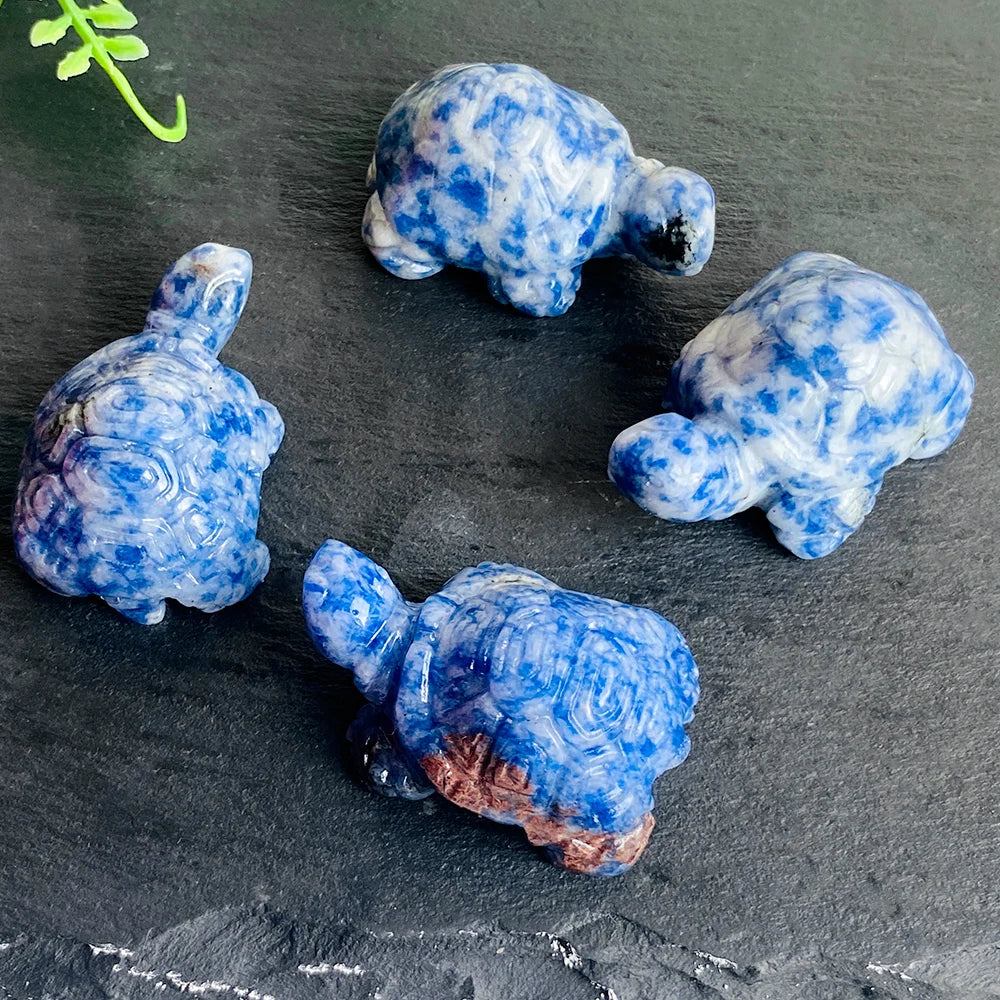 Crystal Turtle Figurine | Handcrafted Stone Altar Decor