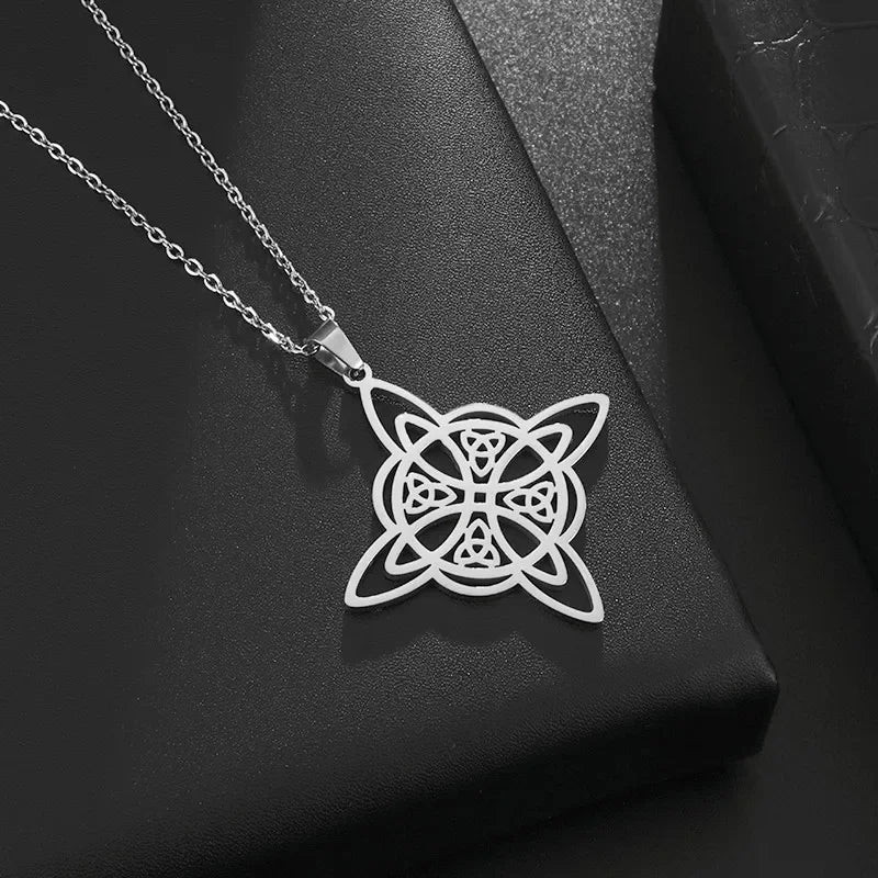 Celtic Trinity Knot Necklace | Stainless Steel Witch's Knot Pendant