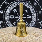 Triple Moon Altar Bell | Metal Ritual Bell for Witchcraft, Meditation & Tarot