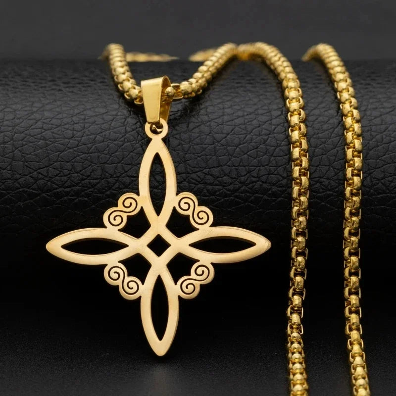 Celtic Trinity Knot Necklace | Stainless Steel Witch's Knot Pendant