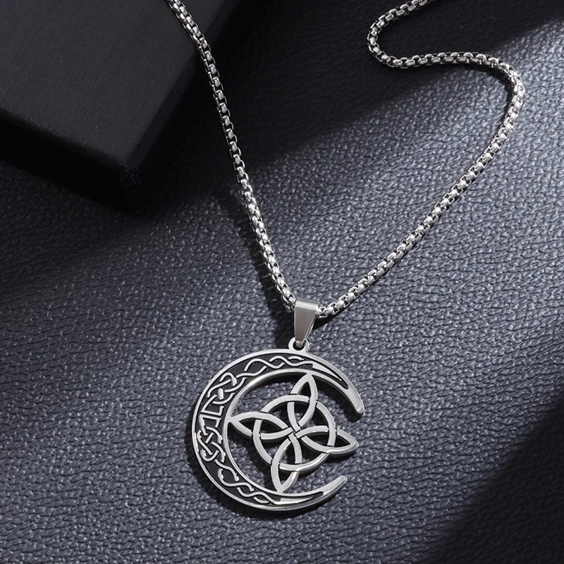 Celtic Trinity Knot Necklace | Stainless Steel Witch's Knot Pendant