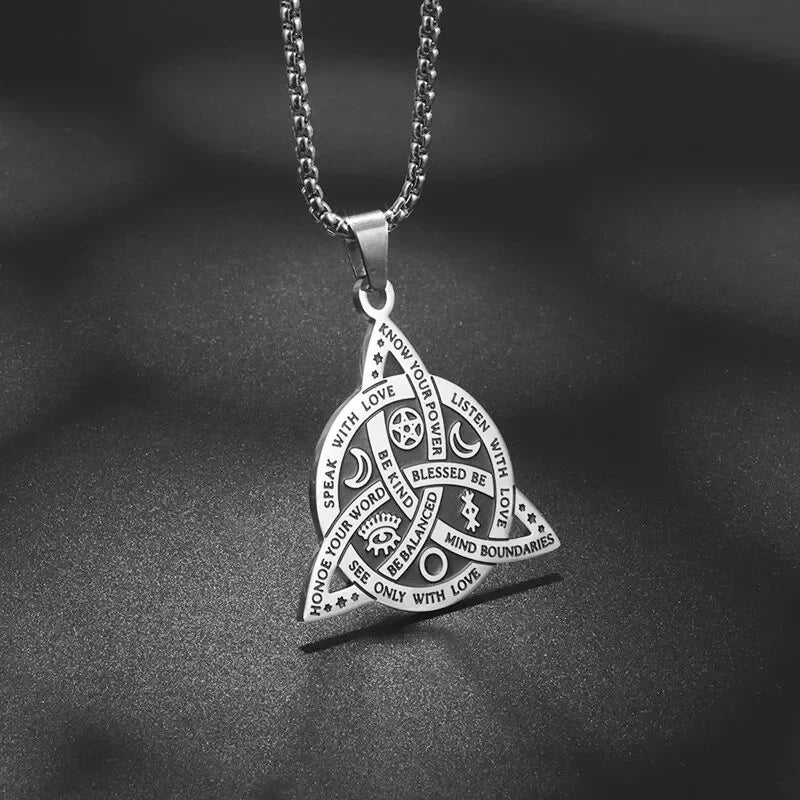 Celtic Trinity Knot Necklace | Stainless Steel Witch's Knot Pendant