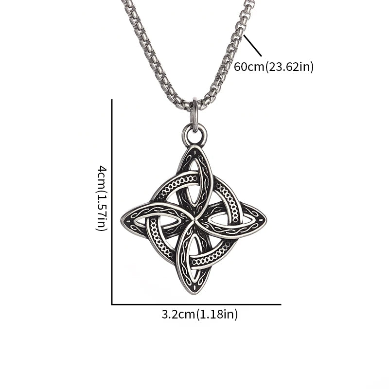 Celtic Trinity Knot Necklace | Stainless Steel Witch's Knot Pendant