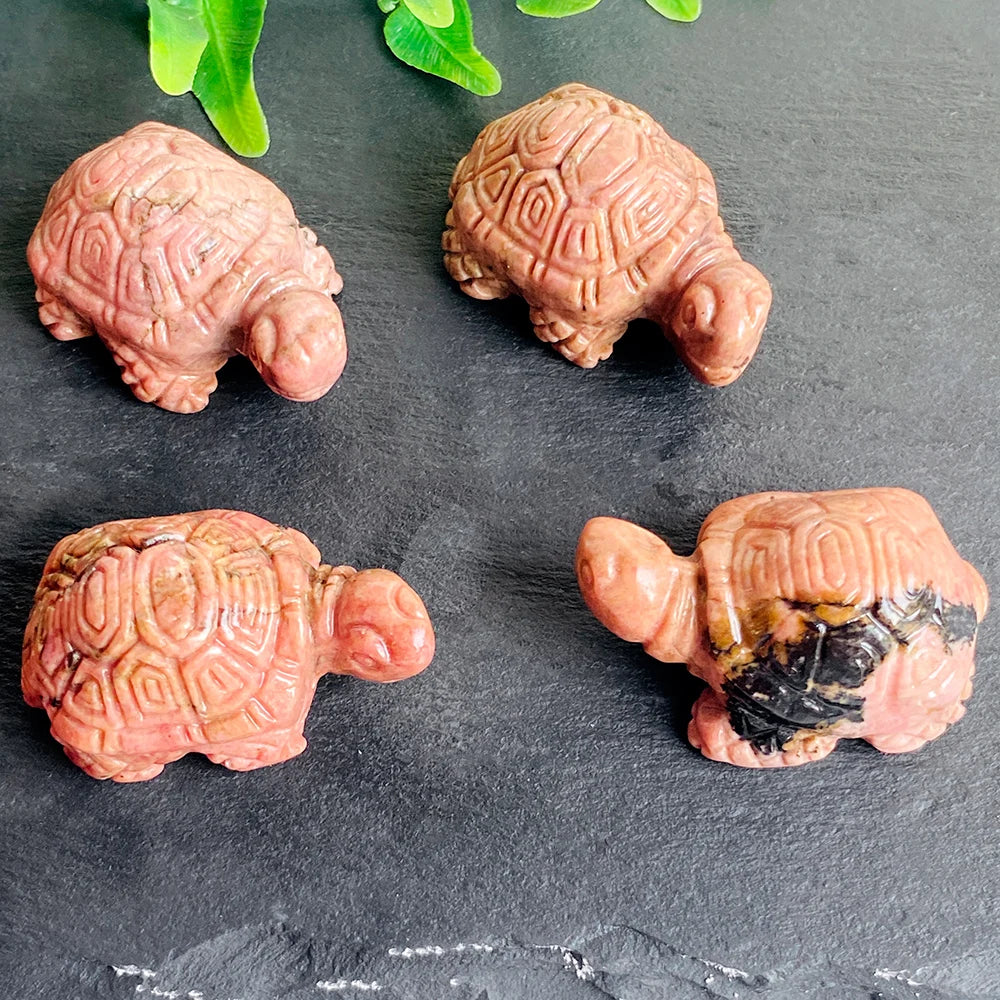 Crystal Turtle Figurine | Handcrafted Stone Altar Decor