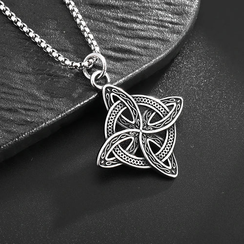 Celtic Trinity Knot Necklace | Stainless Steel Witch's Knot Pendant