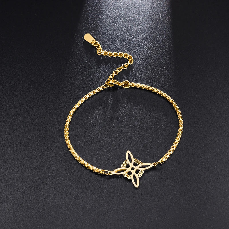 Celtic Trinity Knot Necklace | Stainless Steel Witch's Knot Pendant