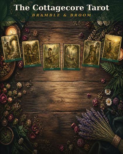 The Cottagecore Tarot — Printable Major Arcana Deck (Digital Download)